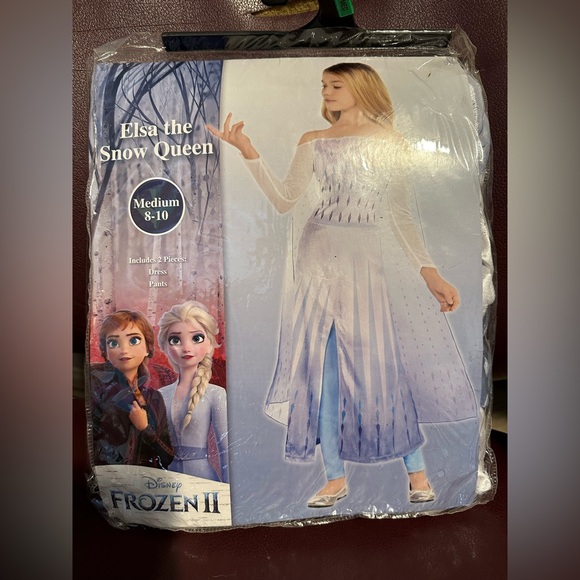 Elsa Halloween Costume Girls Sz Medium 8-10 Frozen II Snow Queen Disney Princess - Picture 3 of 4